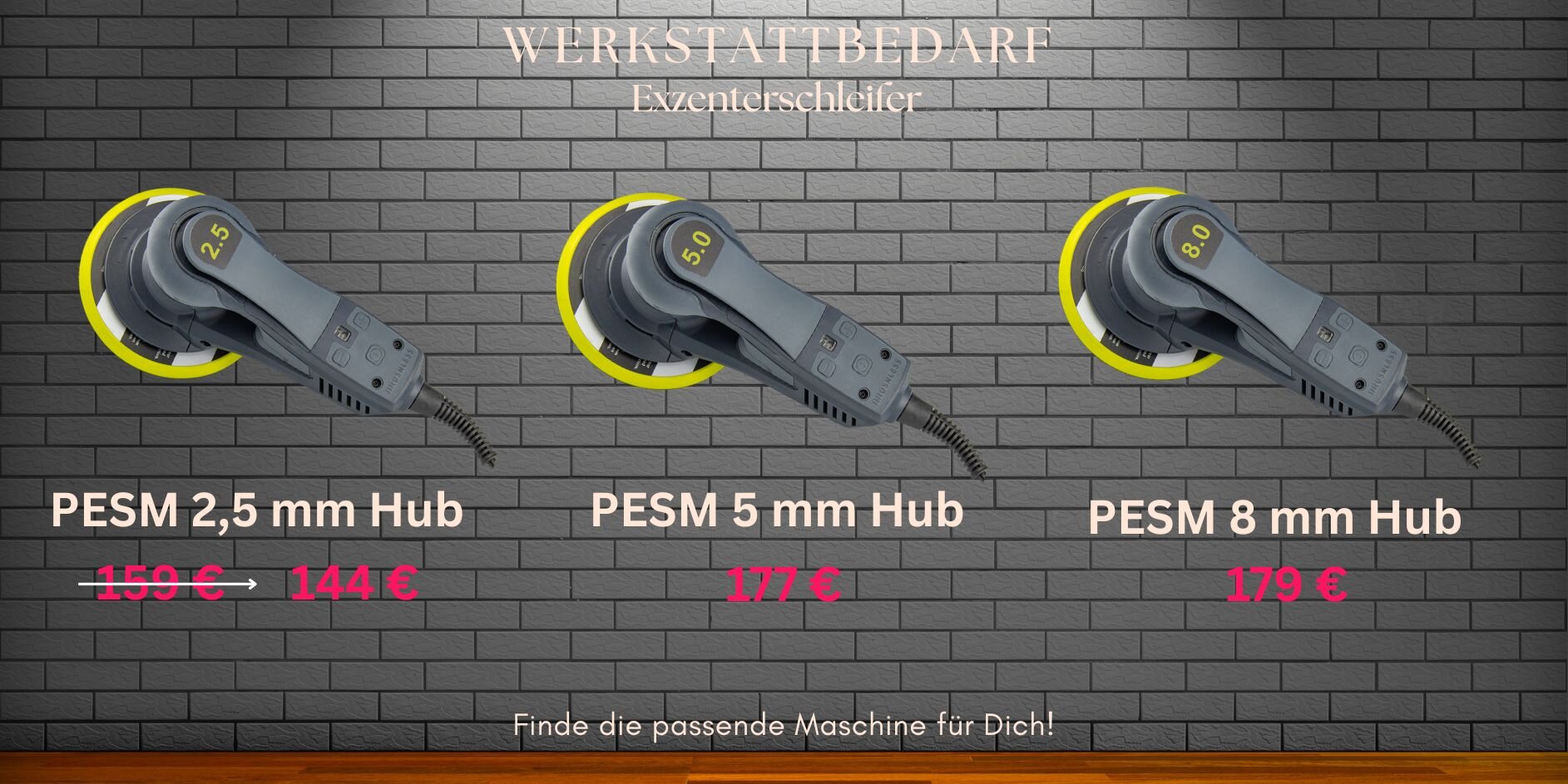 PESM Schleifmaschinen im Vergleich