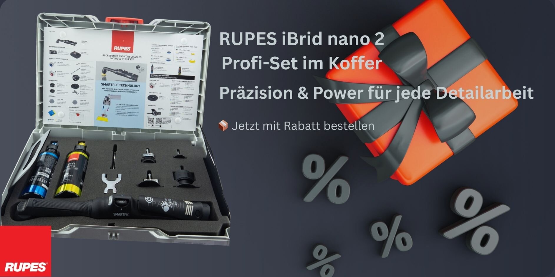 RUPES iBrid nano 2 Profi Set im Koffer