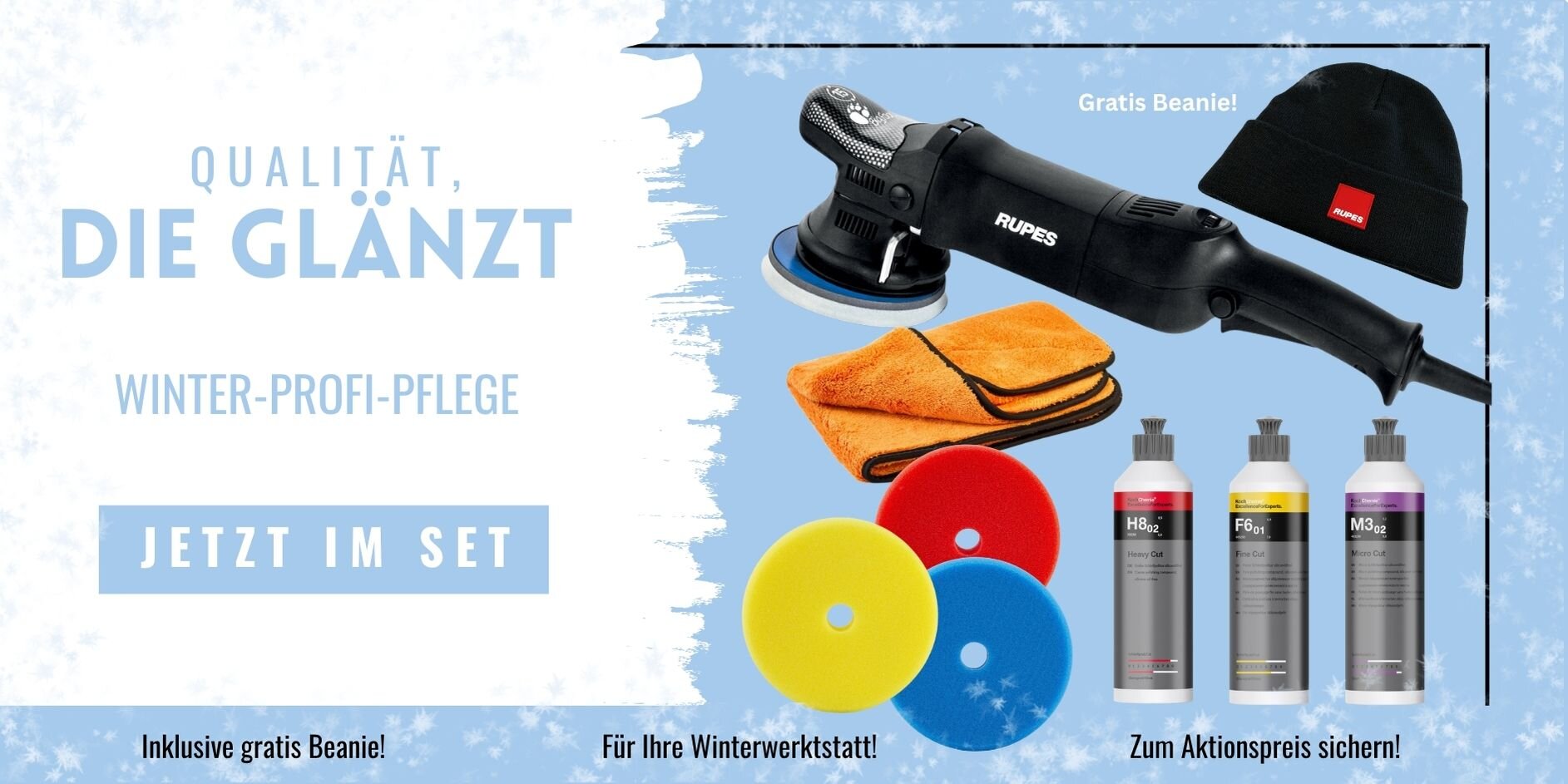 Winter-Set: RUPES & Koch-Chemie – inkl. gratis Beanie