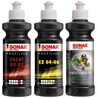 Sonax Auto Politur Set + 75mm Pads für Exzenterpolierer