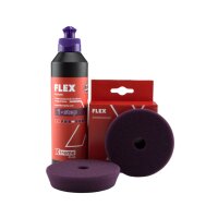 Flex Polierset PP-M 250ml + 2 St&uuml;ck 75mm Polierpads