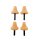 MINI Polierkegel - orange 35mm, 4er-Pack Medium Cut - polieren