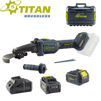Titan Flachkopf Winkelschleifer Titan PAG721LB-Core Set +...
