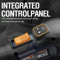MAXXT MDMP20V beim Polieren einer Scheinwerferlinse. Die kompakte Bauweise ermöglicht präzises Arbeiten an kleinen Bauteilen.