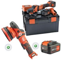 Flex Akku Exzenterpolierer XCE 8 125 18.0-EC/5.0 Set + Akku Rotationspolierer PE 150 18.0-EC