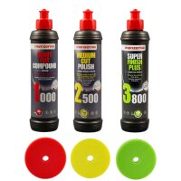 Titan TDA21 v3 Exzenter Poliermaschine mit Politur und  Dual Action PP-Pads